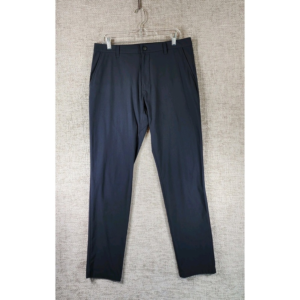 Rhone Commuter Slim Pants Mens 33x33 Black Performance‎ Stretch Straight EUC